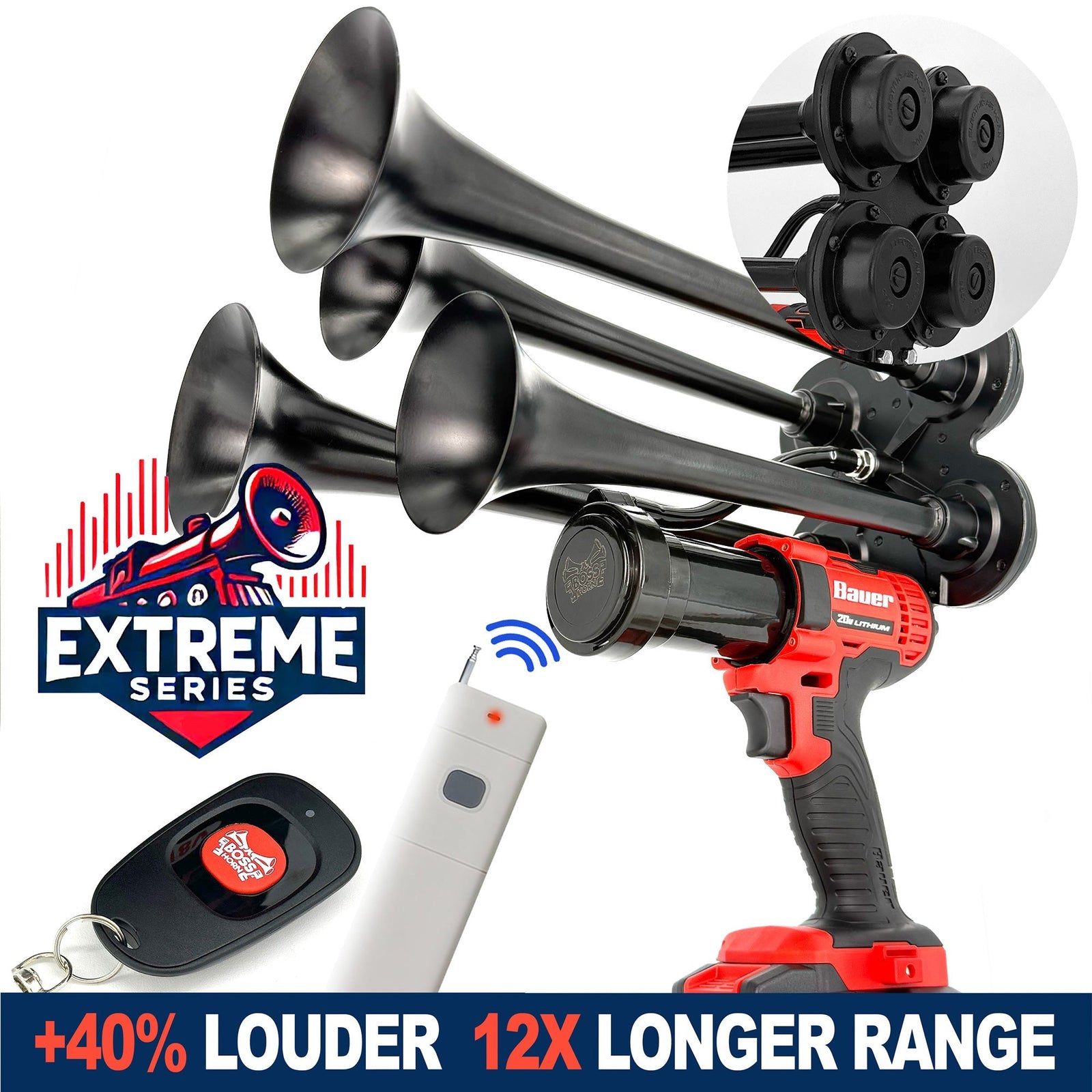 Bauer Train Horn 20v - Extreme Series - BossHorn - view 1