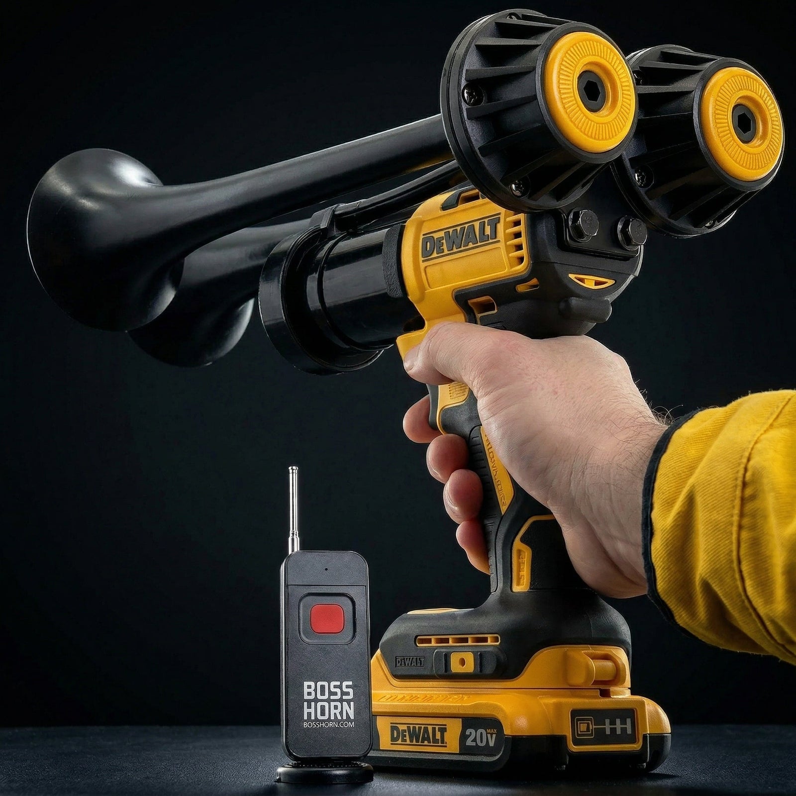 Dual Train Horn for DeWalt® 20v Battery (New 2026 Model) - BossHorn - view 6