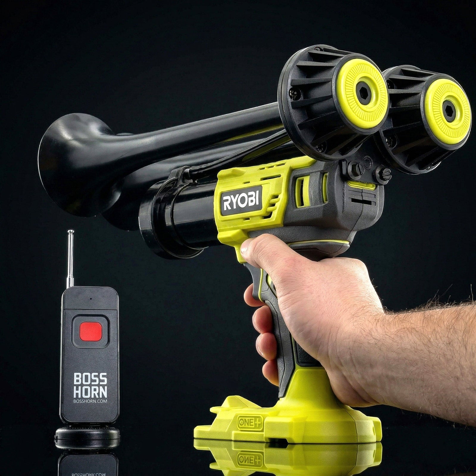 Dual Train Horn for Ryobi® 18v Battery (New 2026 Model) - BossHorn dark - view 13