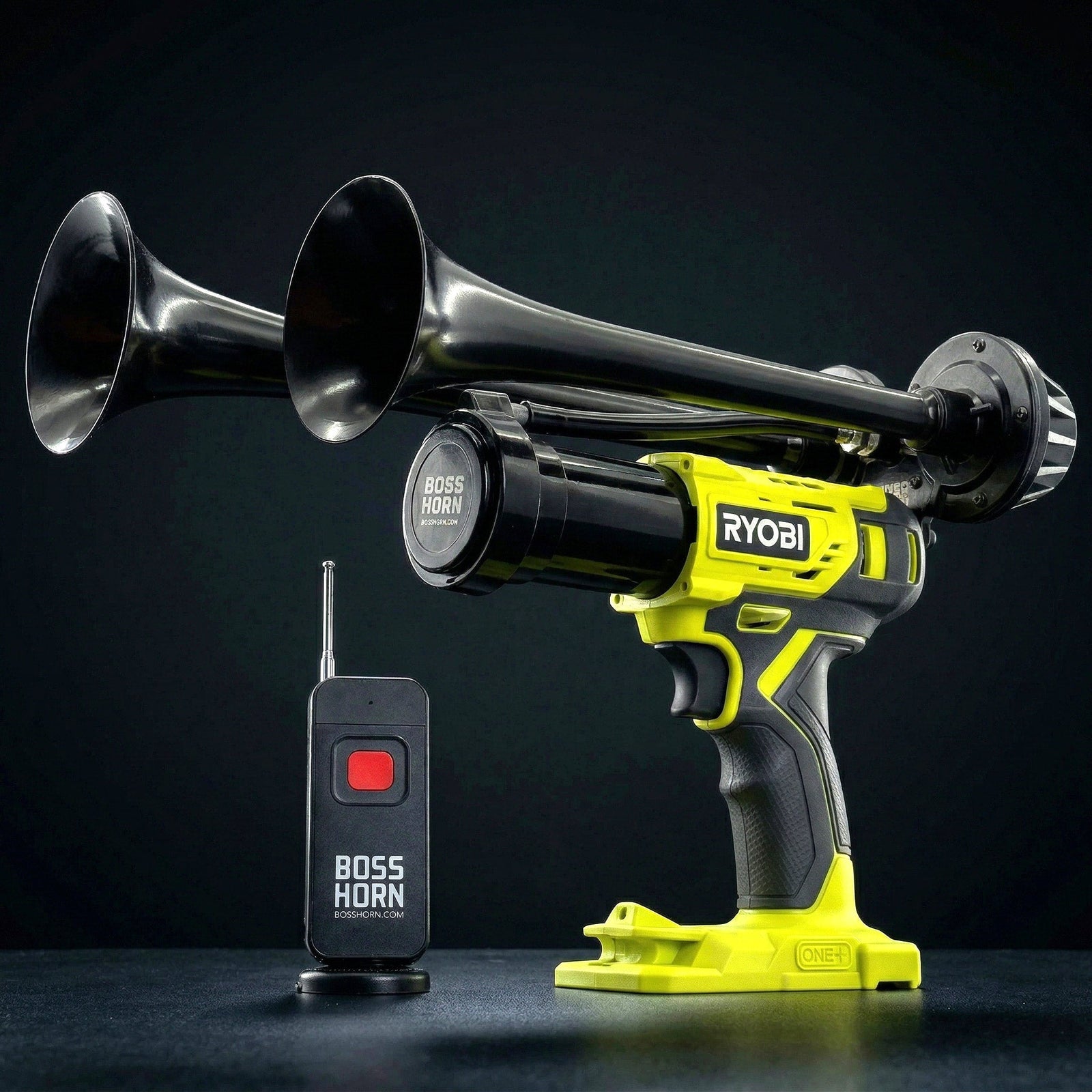 Dual Train Horn for Ryobi® 18v Battery (New 2026 Model) - BossHorn dark - view 10