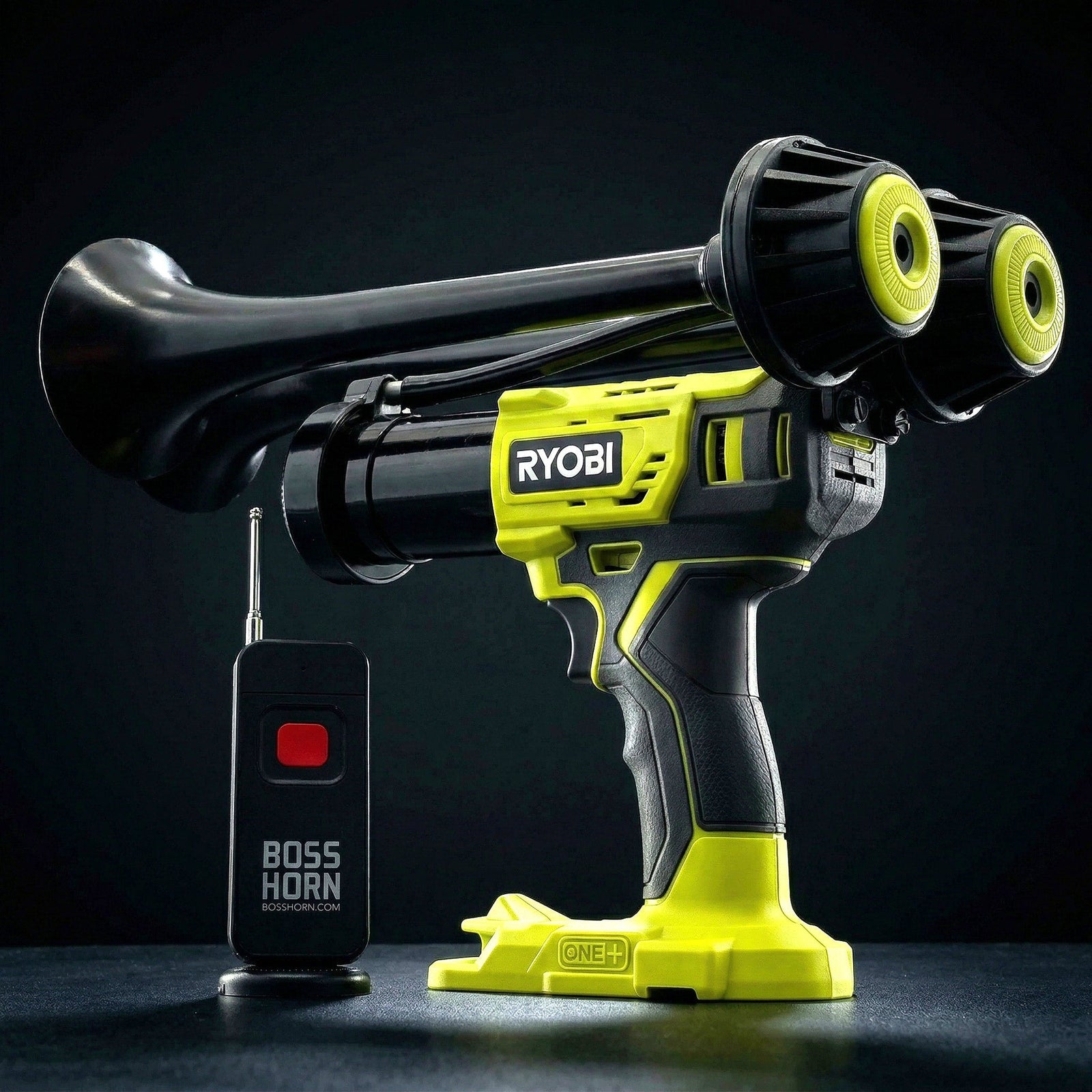 Dual Train Horn for Ryobi® 18v Battery (New 2026 Model) - BossHorn  dark - view 12