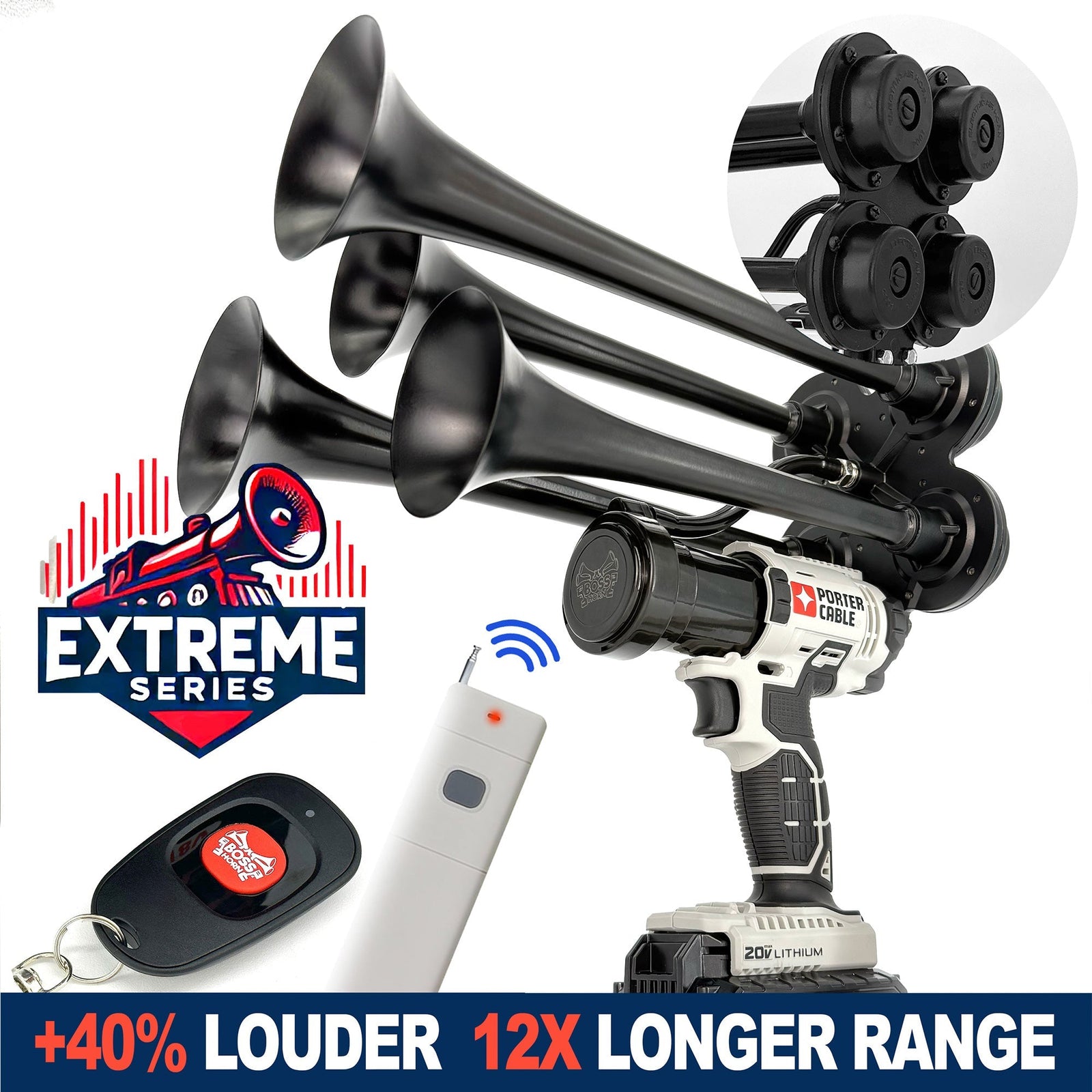 Porter - Cable Train Horn 20v - Extreme Series - BossHorn - view 1